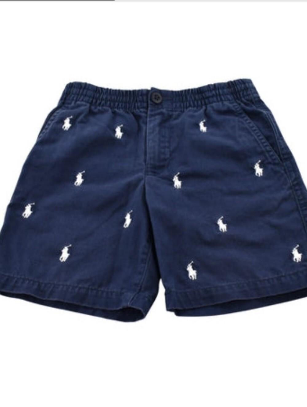 Ralph Lauren Navy Shorts with White Polo Embroidery - Size: 24M